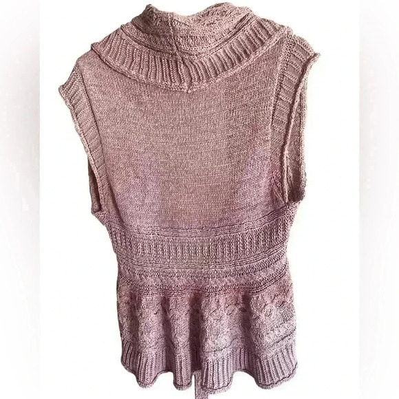 BCBG MaxAzria Chunky Cable Knit Cardigan with Belt Size Large - Picture 4 of 11